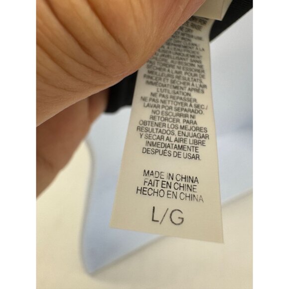 Victoria's Secret Tropical Halter Bikini Top Womens L Black Plunge Neck Summer - Picture 4 of 10